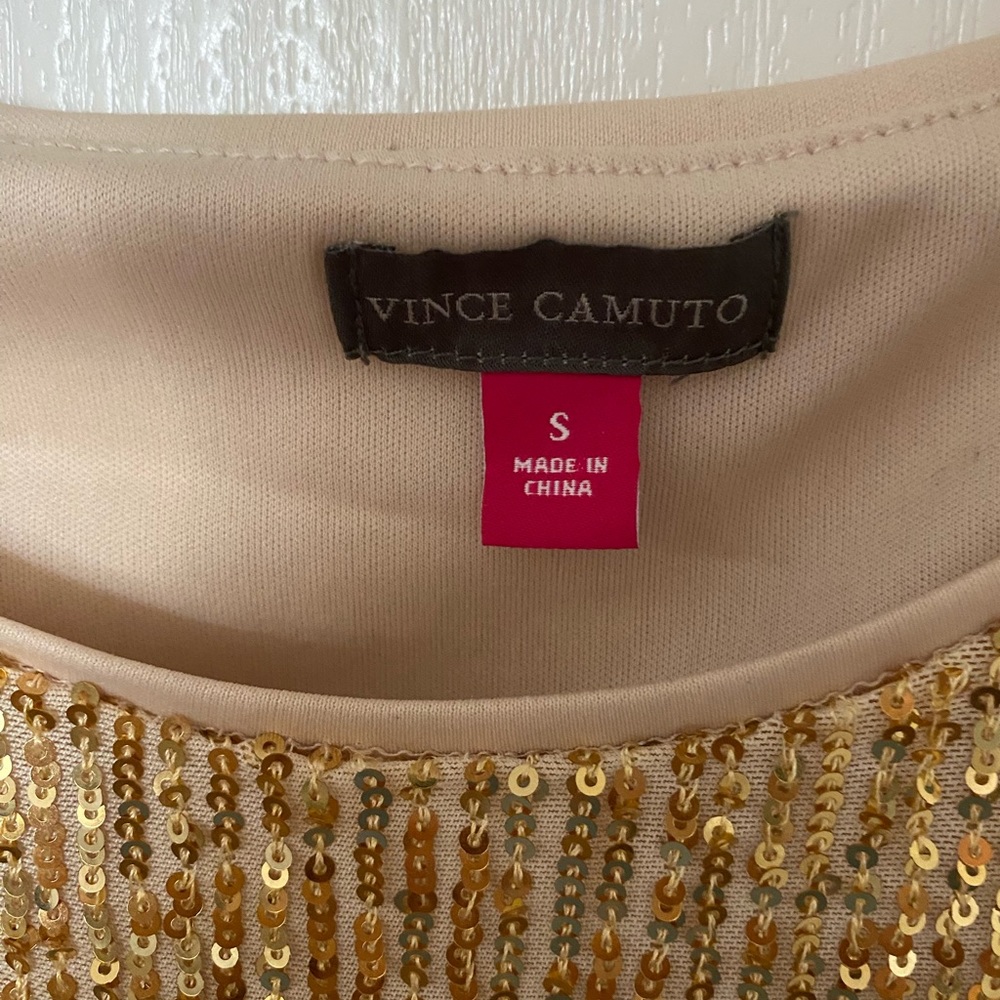 Gold Sequin Short Sleeve Dress - Picture 3 of 3